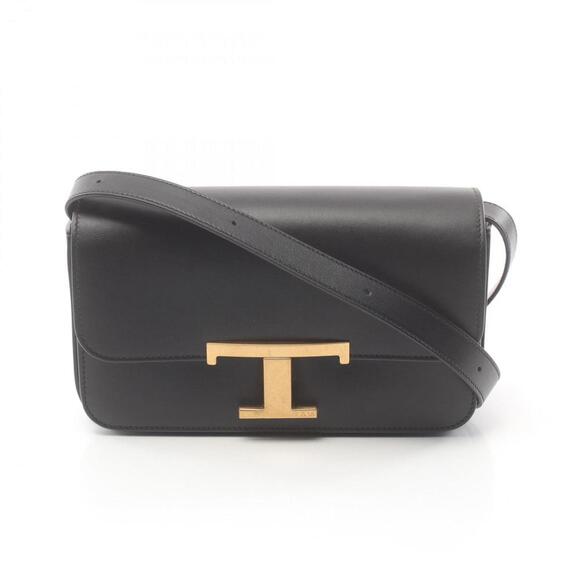 TOD'S Black Leather Shoulder Bag - Picture 1 of 5